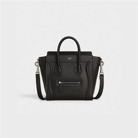 celine paris nano luggage smooth black original price|Celine nano luggage for sale.